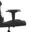 gamingstol med massagefunktion stof sort og hvid
