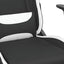 gamingstol med massagefunktion + fodstøtte stof sort og hvid