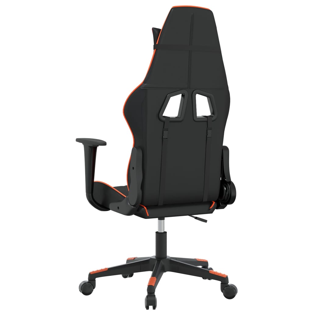 gamingstol m. massagefunktion kunstlæder sort og orange