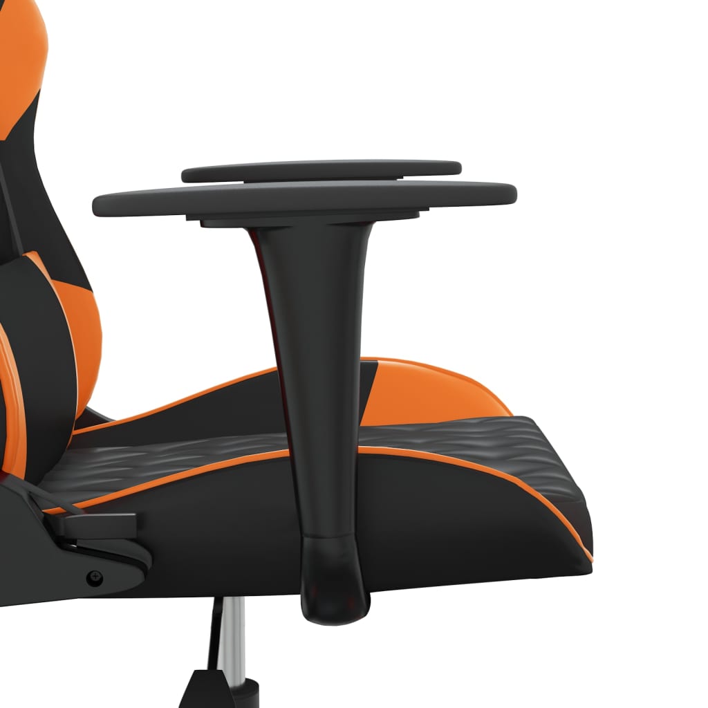 gamingstol m. massagefunktion kunstlæder sort og orange