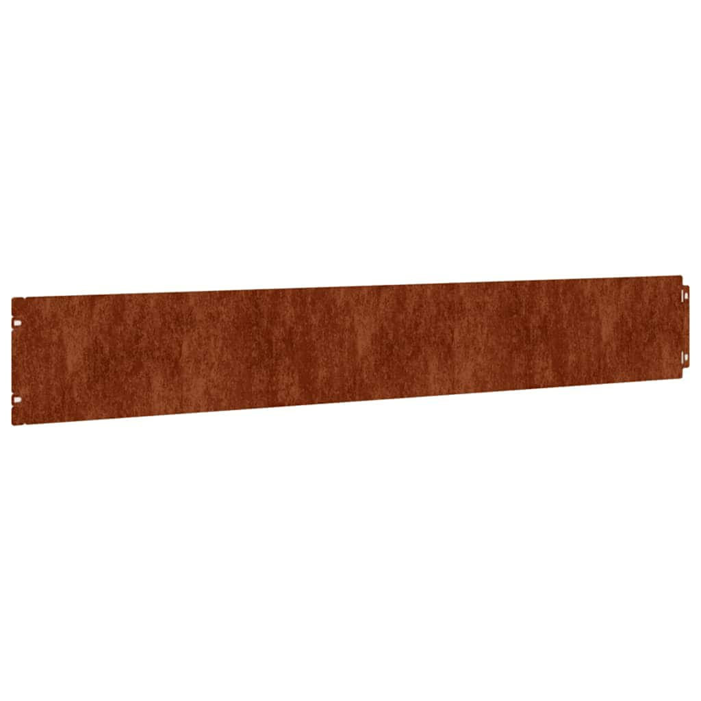plænekanter 10 stk. 15x103 cm fleksibel cortenstål
