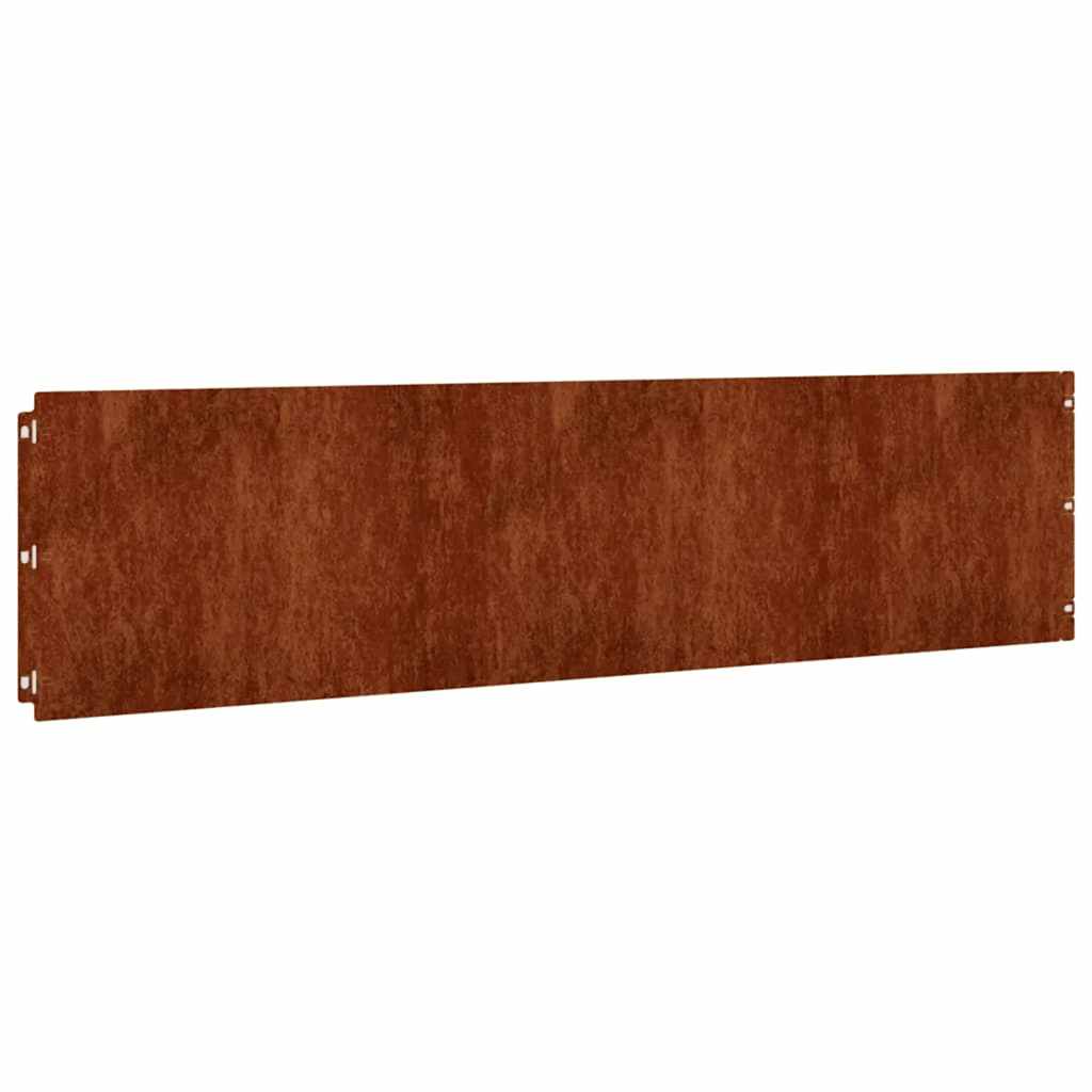 plænekanter 10 stk. 25x103 cm fleksibel cortenstål