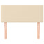 sengegavl 80x5x78/88 cm stof cremefarvet
