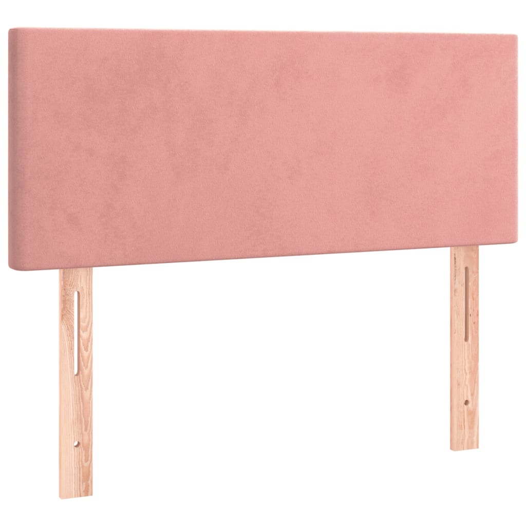 sengegavl 80x5x78/88 cm fløjl pink