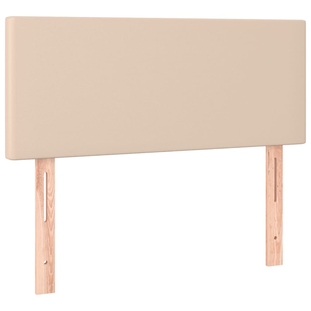 sengegavl 90x5x78/88 cm kunstlæder cappuccinofarvet