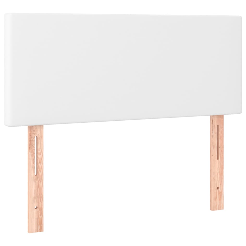 sengegavl 100x5x78/88 cm kunstlæder hvid