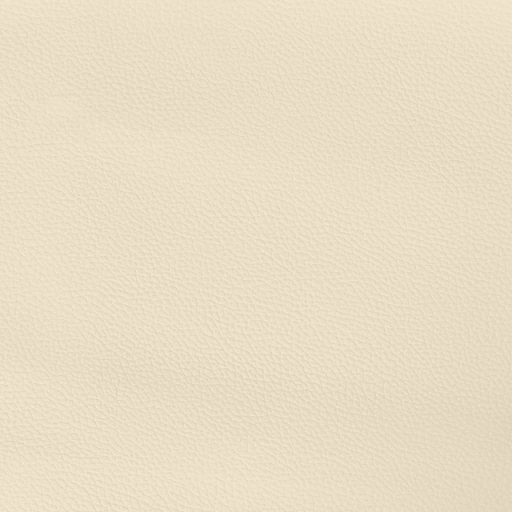 sengegavl 100x5x78/88 cm kunstlæder cremefarvet