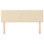 sengegavle 144x5x78/88 cm stof cremefarvet