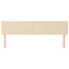 sengegavle 160x5x78/88 cm stof cremefarvet