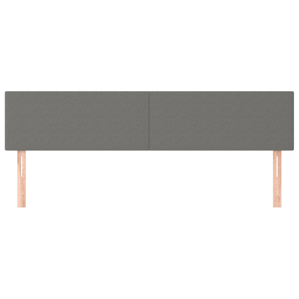 sengegavle 180x5x78/88 cm stof mørkegrå
