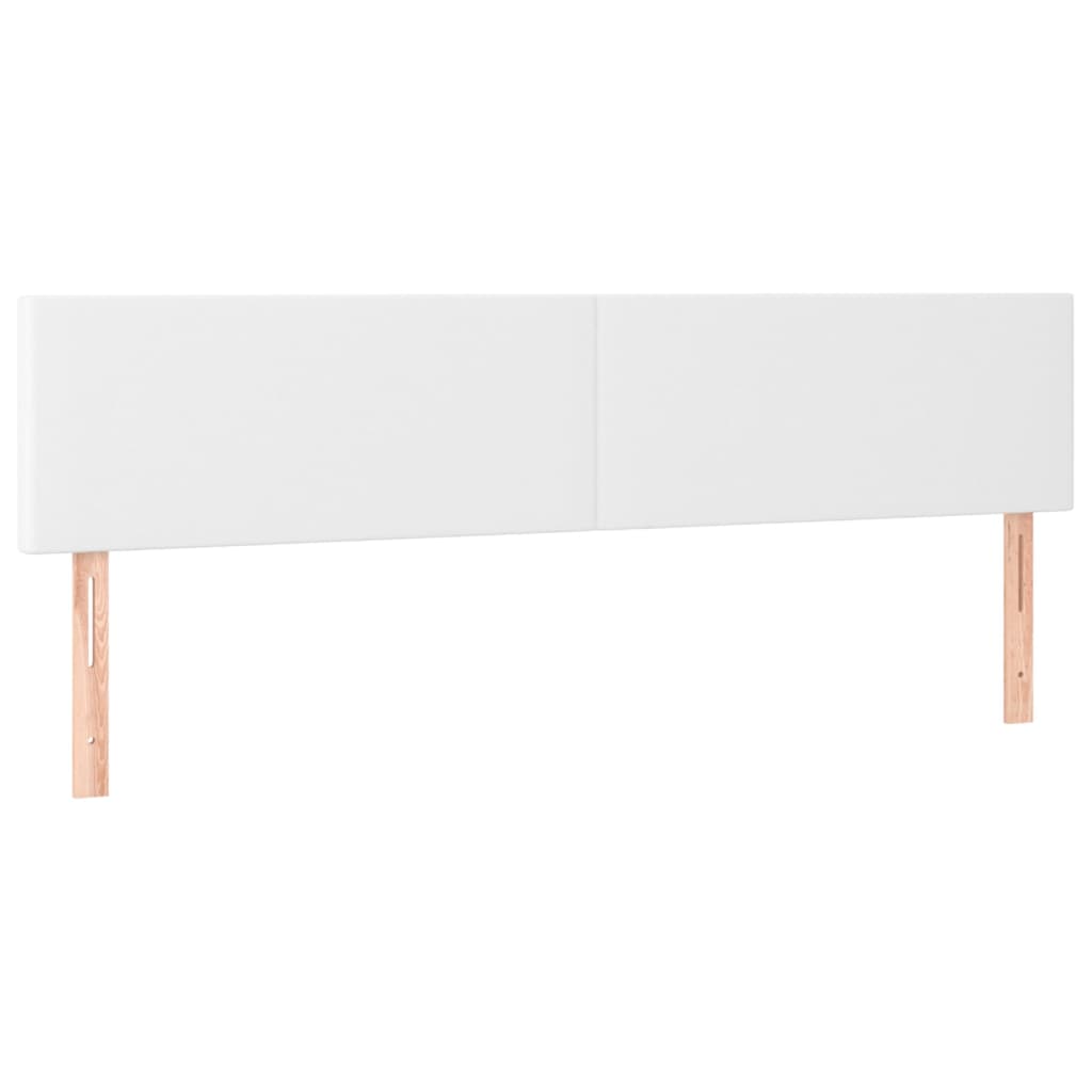 sengegavle 180x5x78/88 cm kunstlæder hvid
