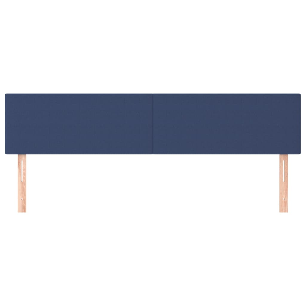 sengegavle 200x5x78/88 cm stof blå