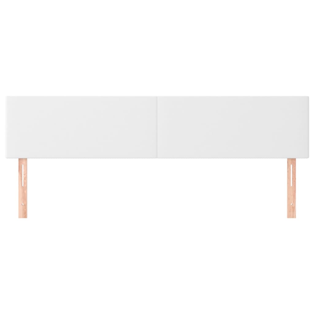 sengegavle 200x5x78/88 cm kunstlæder hvid