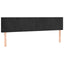 sengegavle 200x5x78/88 cm fløjl sort