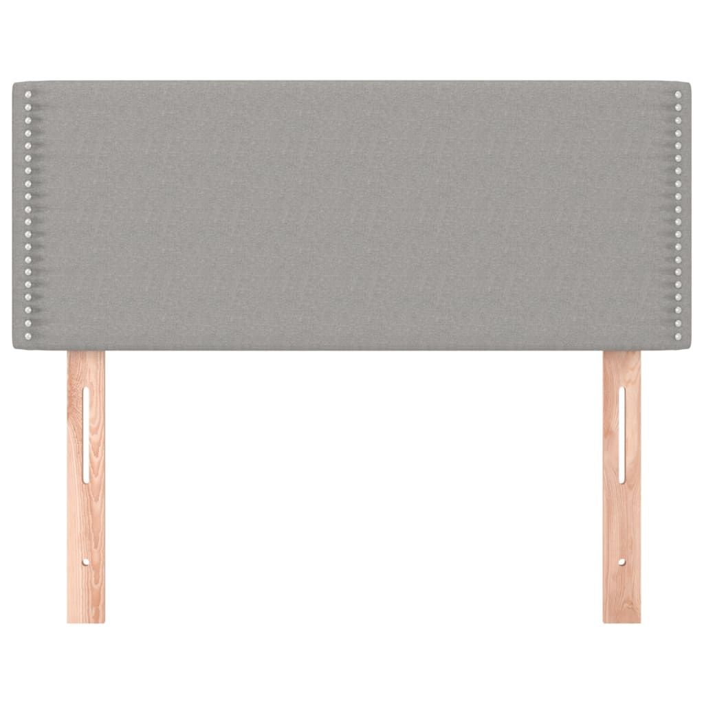 sengegavl 80x5x78/88 cm stof lysegrå