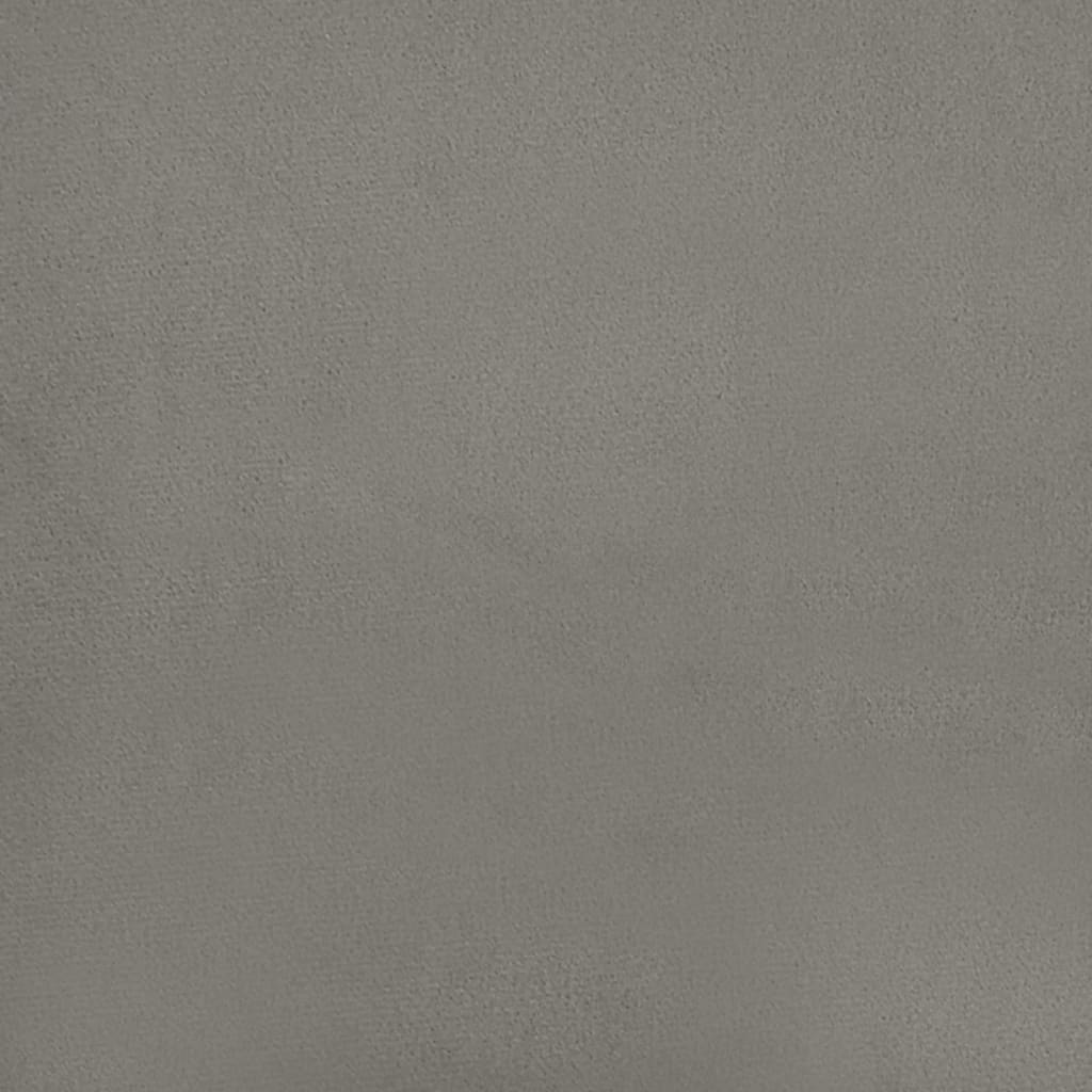 sengegavl 80x5x78/88 cm fløjl lysegrå