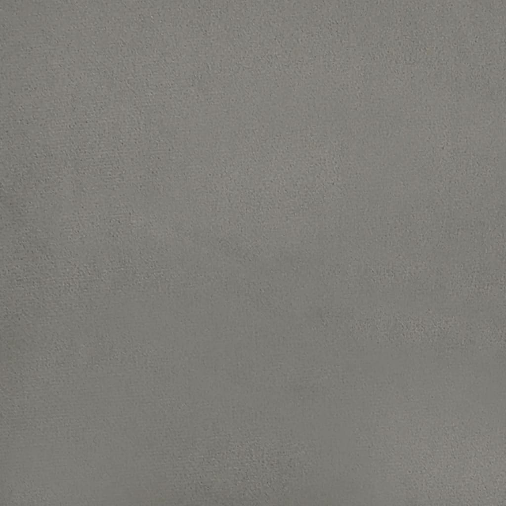sengegavl 100x5x78/88 cm fløjl lysegrå