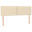 sengegavle 144x5x78/88 cm stof cremefarvet
