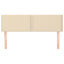 sengegavle 144x5x78/88 cm stof cremefarvet