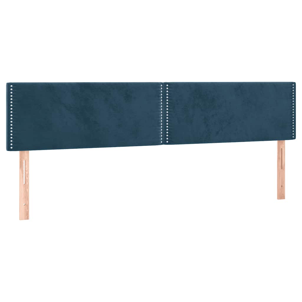 sengegavle 160x5x78/88 cm fløjl mørkeblå
