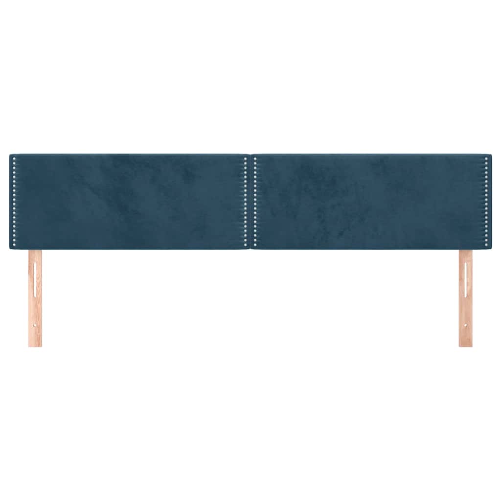 sengegavle 160x5x78/88 cm fløjl mørkeblå