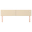 sengegavle 180x5x78/88 cm stof cremefarvet