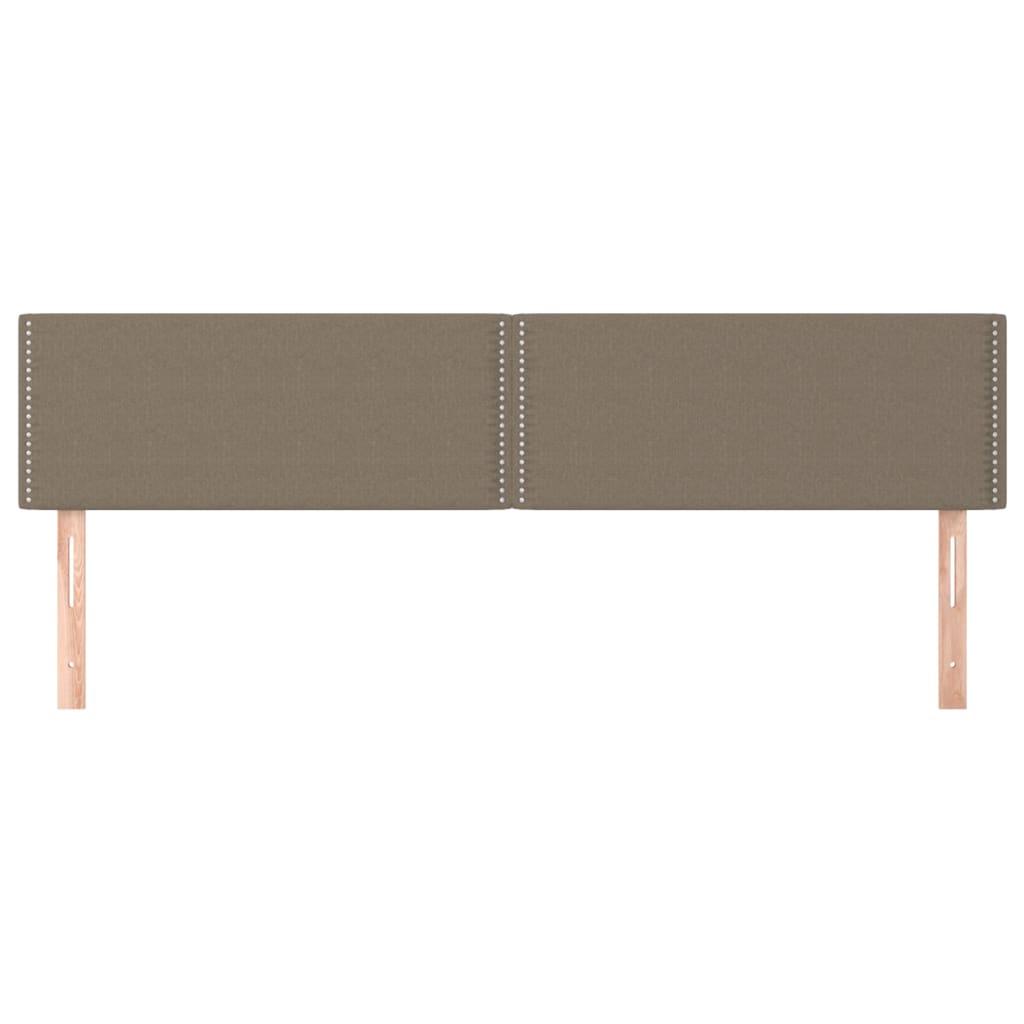 sengegavle 200x5x78/88 cm stof gråbrun