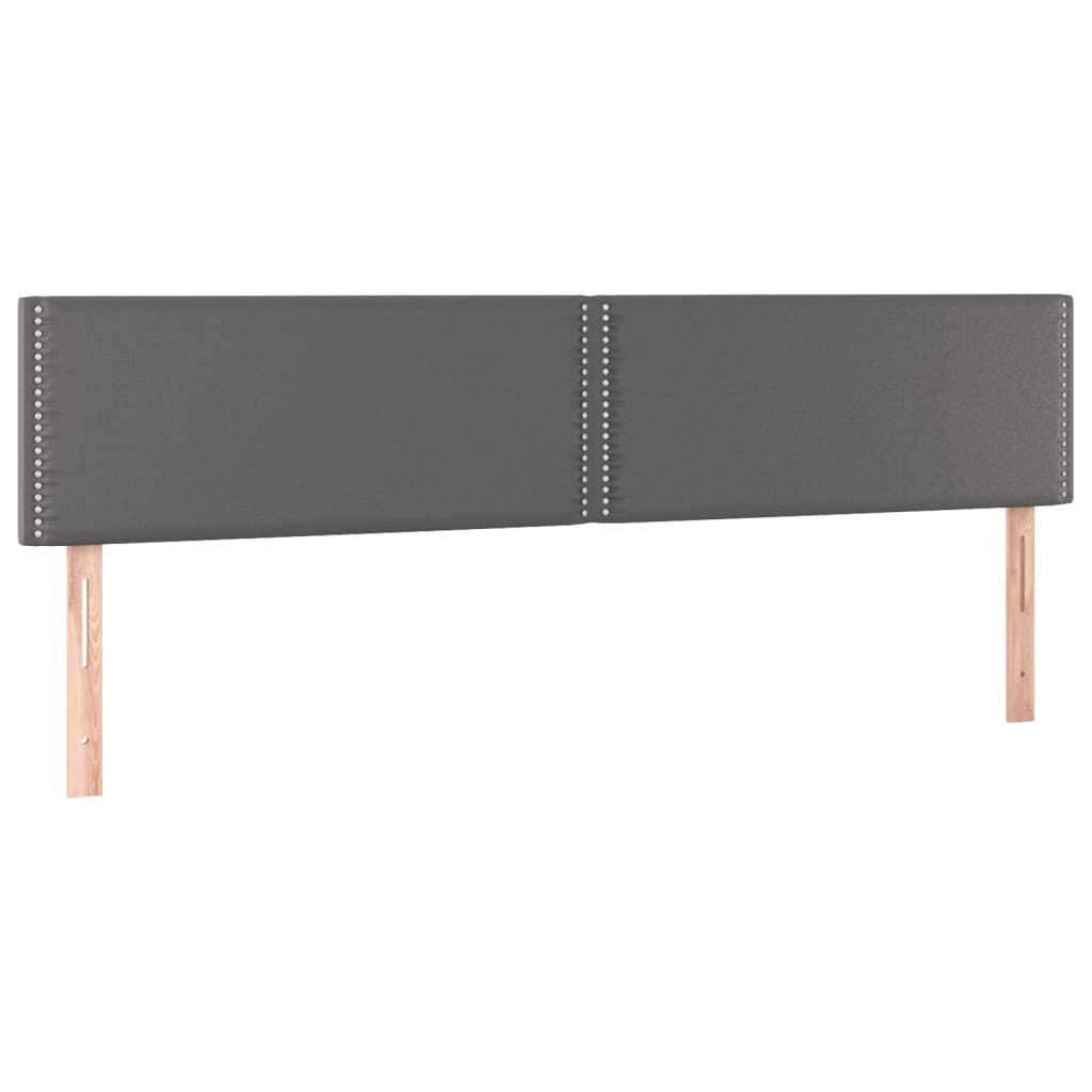 sengegavle 200x5x78/88 cm kunstlæder grå