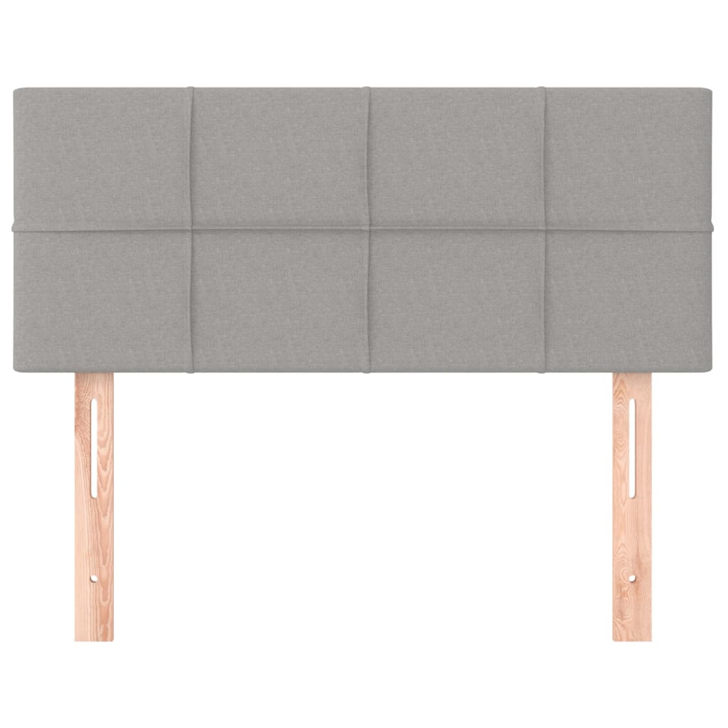 sengegavl 80x5x78/88 cm stof lysegrå