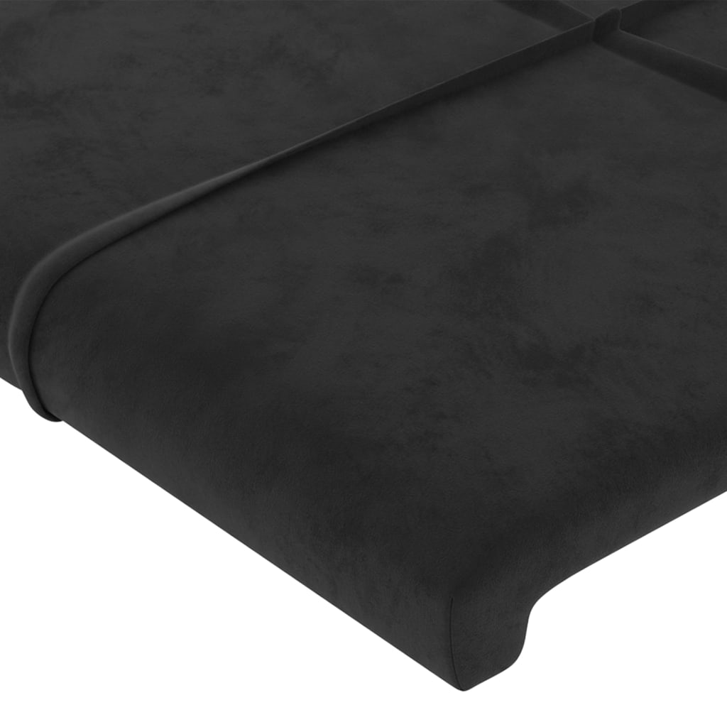 sengegavl 80x5x78/88 cm fløjl sort