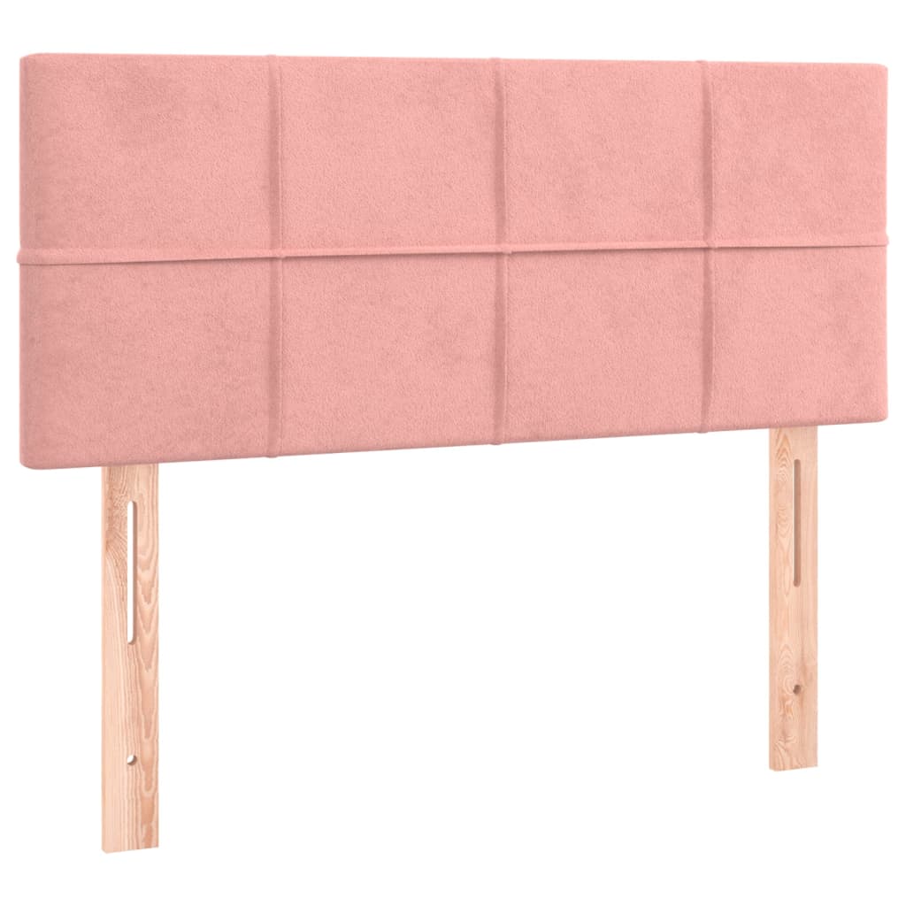 sengegavl 80x5x78/88 cm fløjl pink