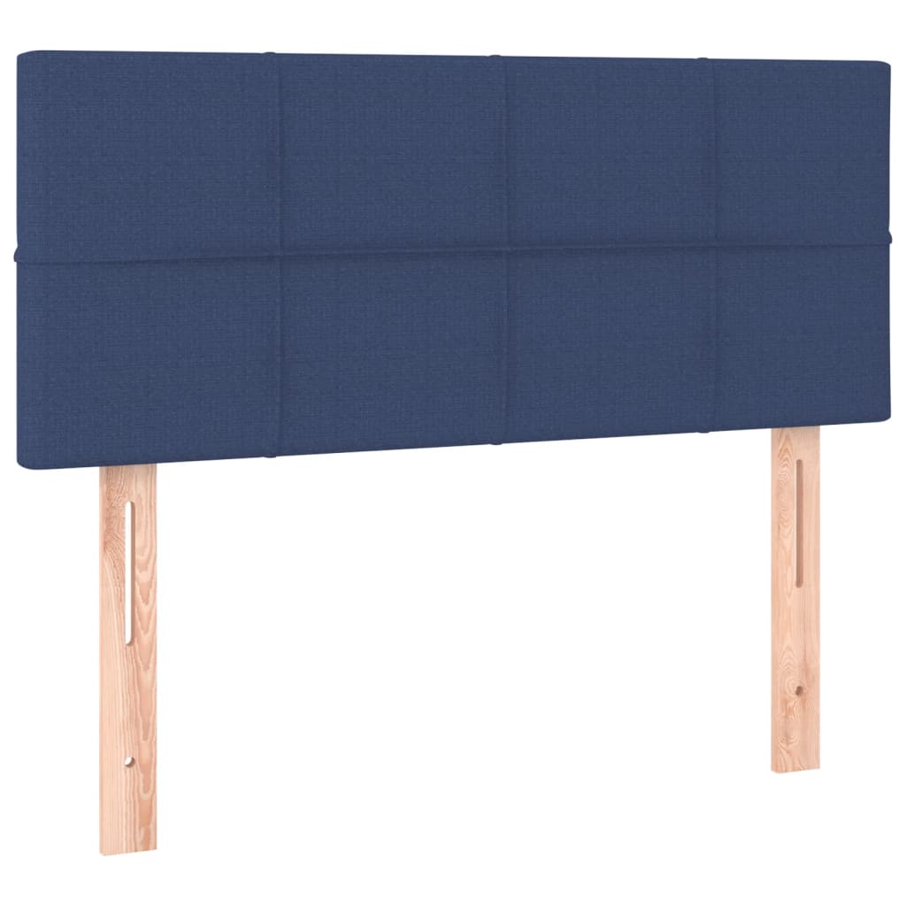 sengegavl 90x5x78/88 cm stof blå