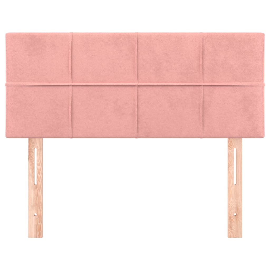 sengegavl 90x5x78/88 cm fløjl lyserød
