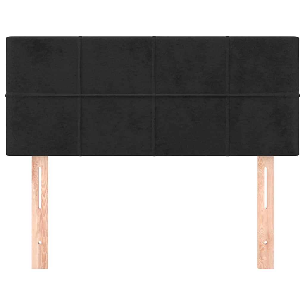 sengegavl 100x5x78/88 cm fløjl sort