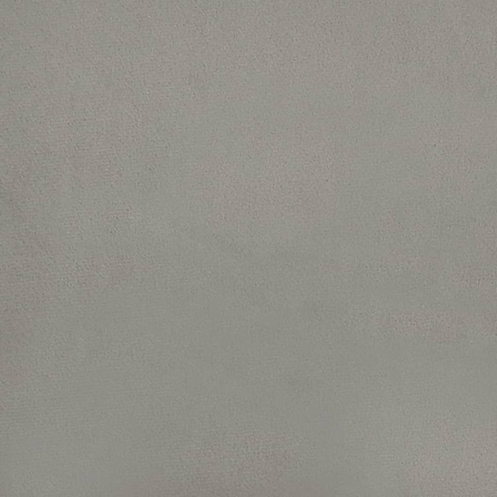 sengegavle 180x5x78/88 cm fløjl lysegrå