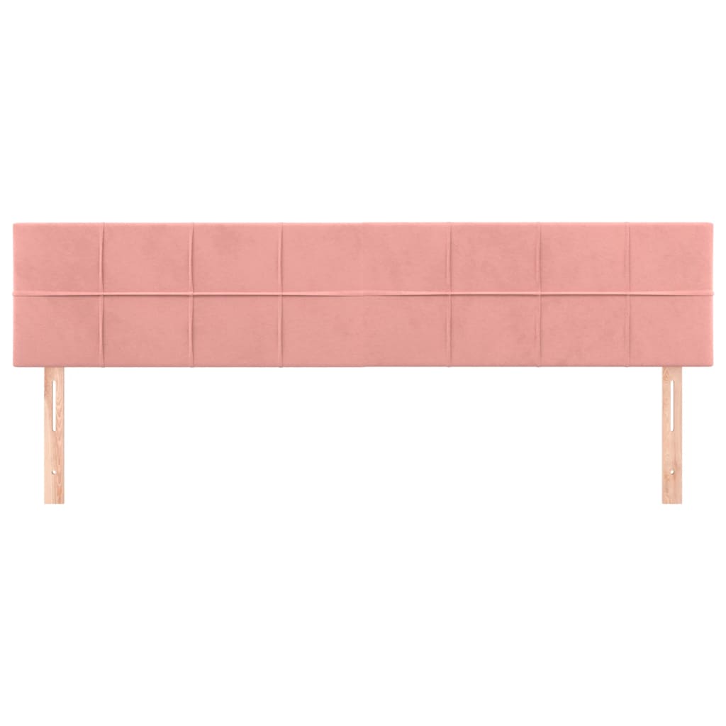 sengegavle 180x5x78/88 cm fløjl lyserød