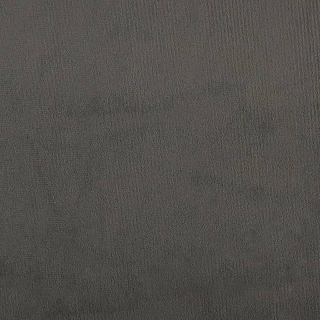 sengegavl 80x5x78/88 cm fløjl mørkegrå