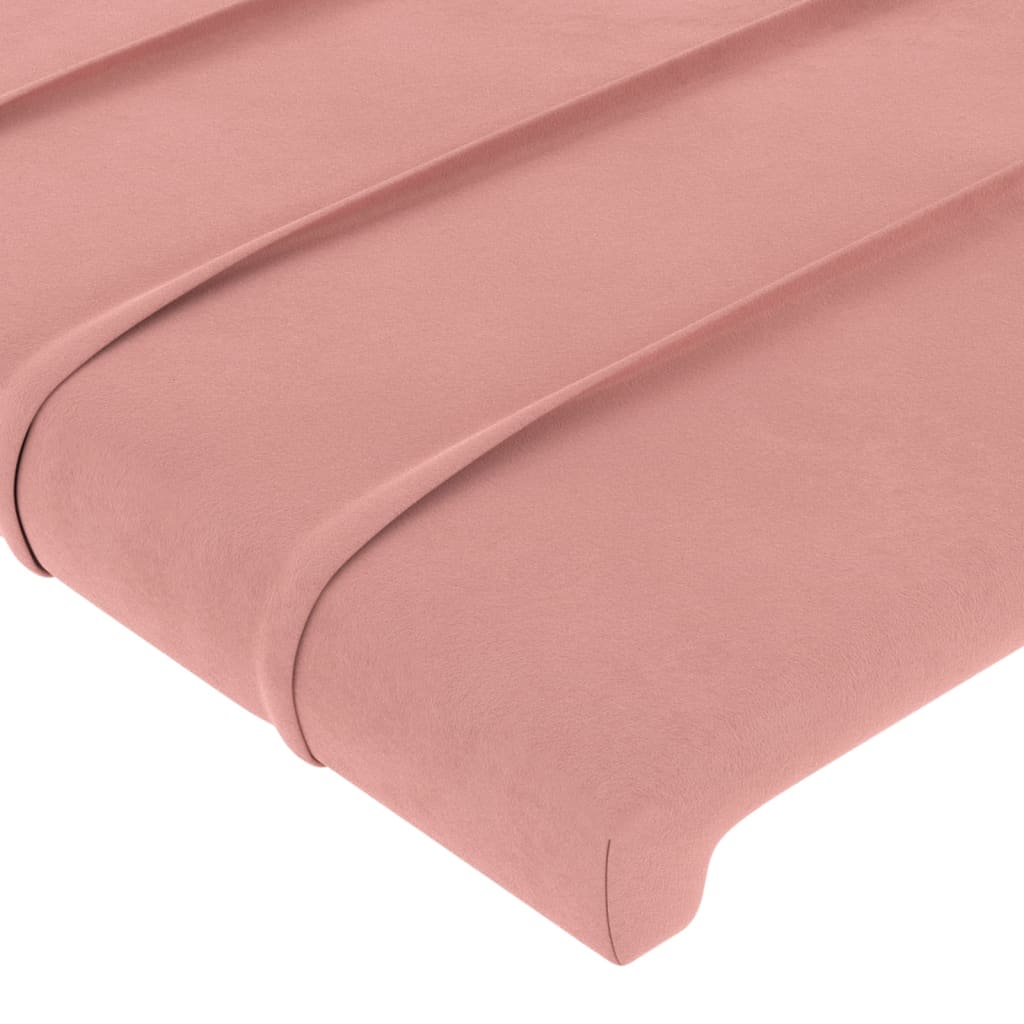 sengegavl 80x5x78/88 cm fløjl pink