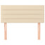 sengegavl 90x5x78/88 cm stof cremefarvet