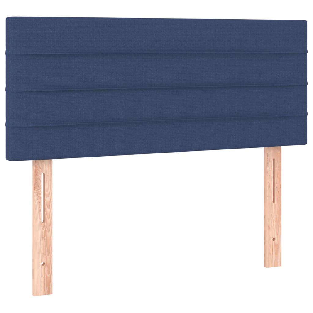 sengegavl 90x5x78/88 cm stof blå