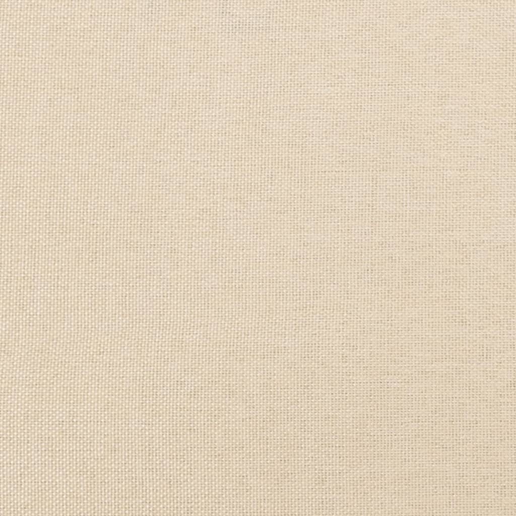 sengegavle 160x5x78/88 cm stof cremefarvet