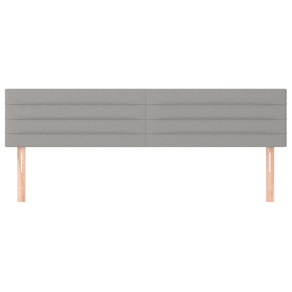 sengegavle 180x5x78/88 cm stof lysegrå