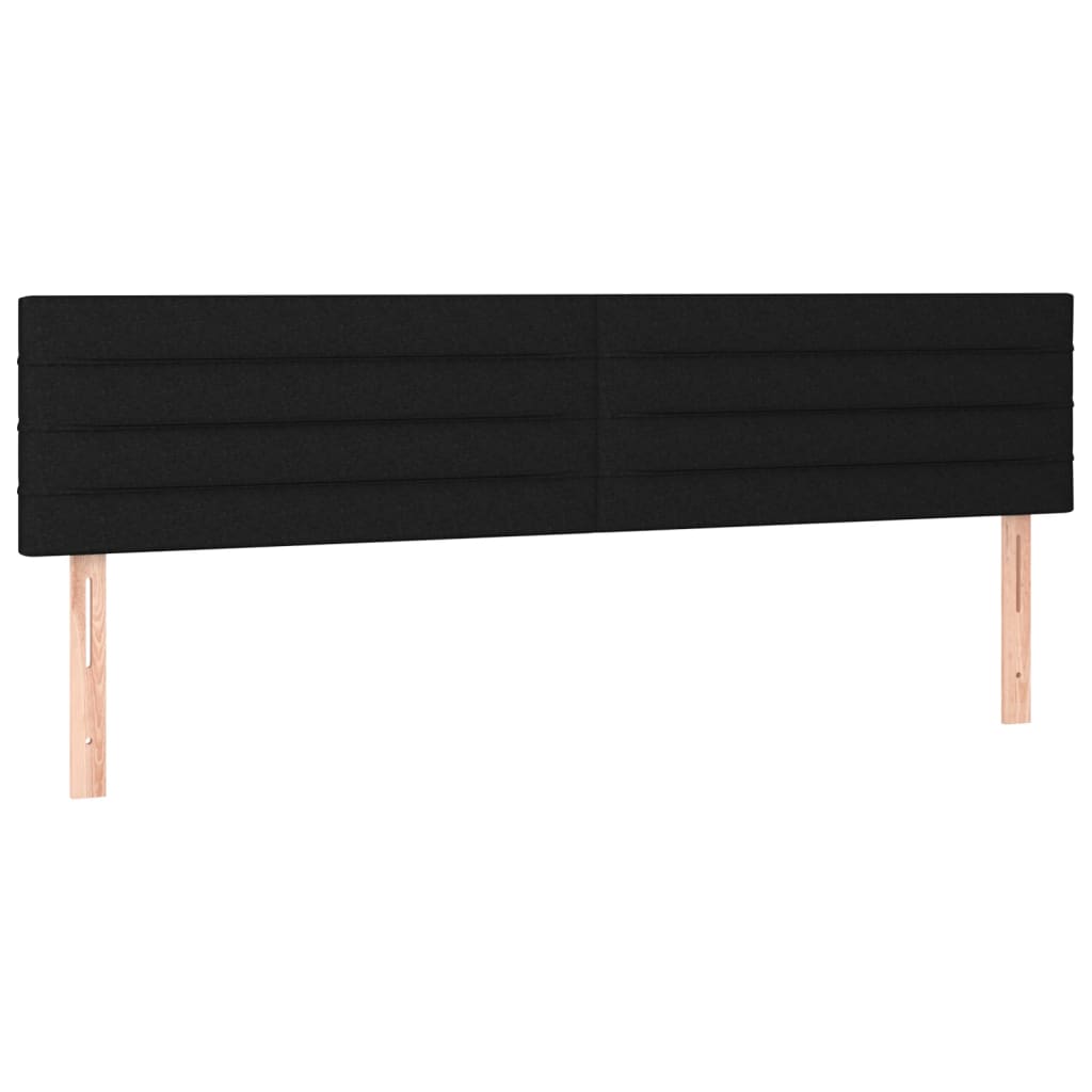 sengegavle 180x5x78/88 cm stof sort