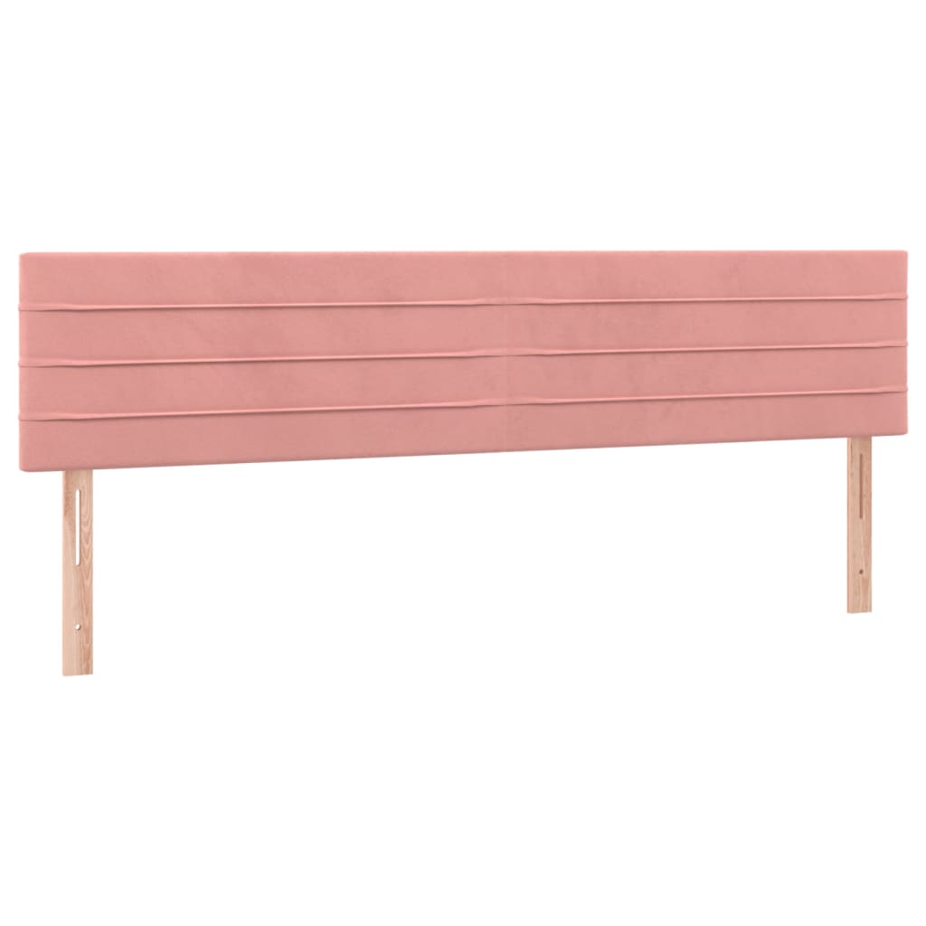 sengegavle 180x5x78/88 cm fløjl lyserød