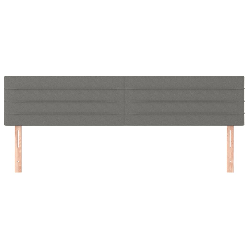 sengegavle 200x5x78/88 cm stof mørkegrå