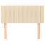 sengegavl 90x5x78/88 cm stof cremefarvet