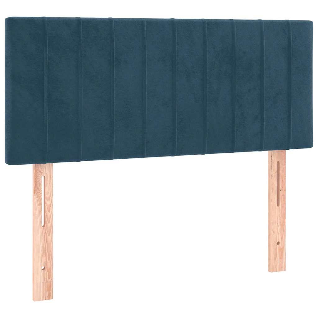 sengegavl 90x5x78/88 cm fløjl mørkeblå