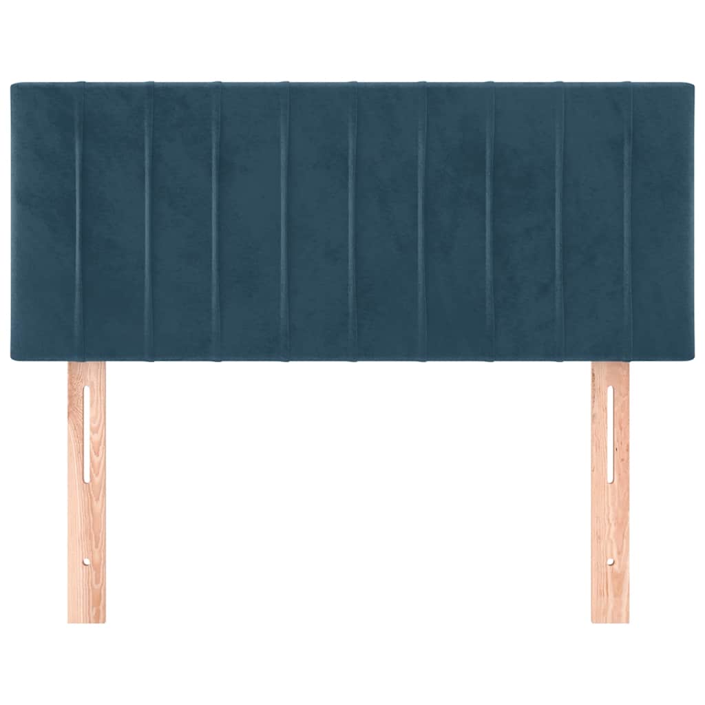 sengegavl 100x5x78/88 cm fløjl mørkeblå