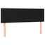 sengegavle 144x5x78/88 cm stof sort