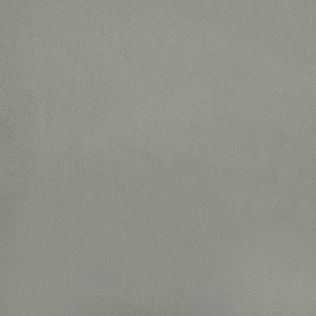 sengegavle 160x5x78/88 cm fløjl lysegrå